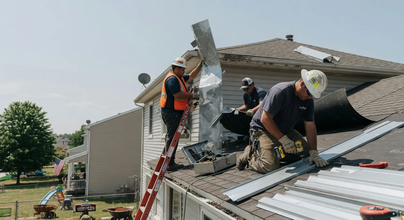 Storm Damage Metal Roof Repair in Beaverdale, PA